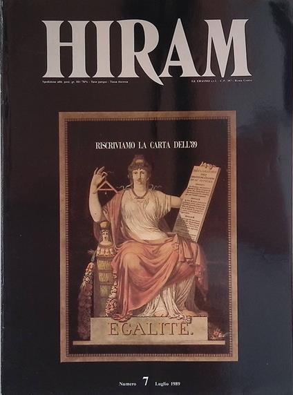 Hiram. N.7 luglio 1989 - copertina