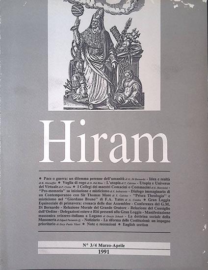Hiram. N.3-4 marzo-aprile 1991 - copertina