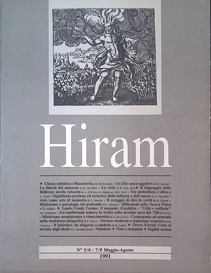 Hiram. N.5-6 e 7-8 maggio-agosto 1991. Nuova serie - copertina