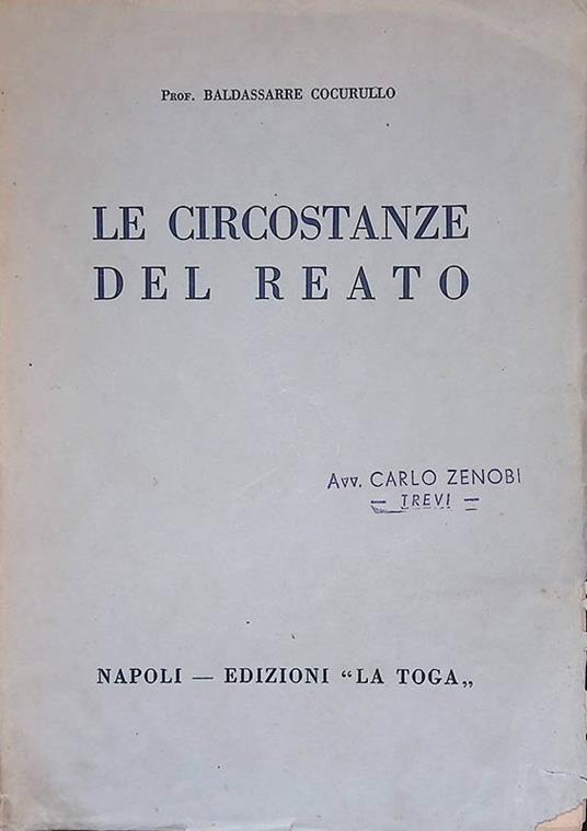Le circostanze del reato - copertina