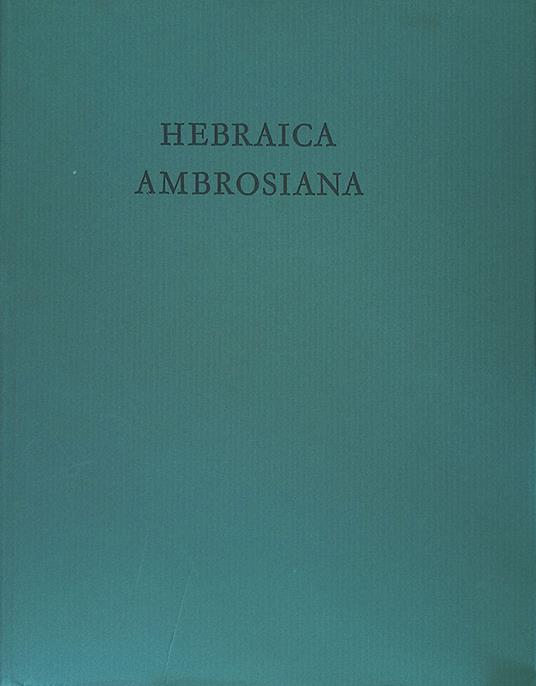 Hebraica Ambrosiana - copertina