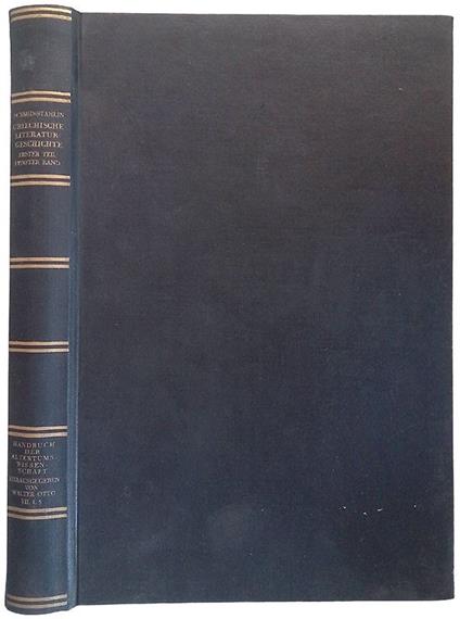 Geschichte der griechischen literatur. Erster teil - Funfter band - copertina
