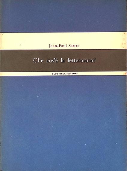 Che cos'è la letteratura? - Jean-Paul Sartre - copertina
