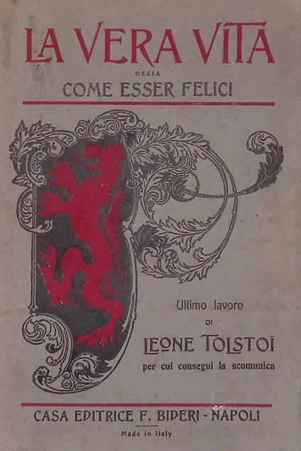La vera vita ossia come essere felici - copertina