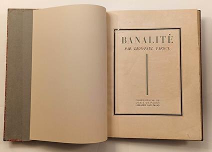 Banalité. Compositions de Loris et Parry - copertina
