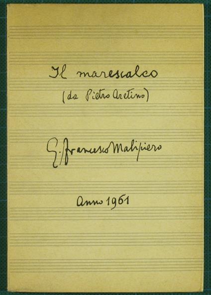 Marescalco - copertina