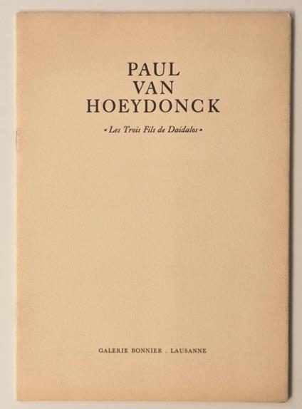 Paul Van Hoeydonck - copertina