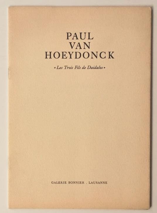 Paul Van Hoeydonck - copertina