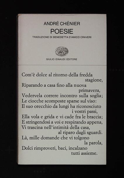 Poesie - André Chenier - copertina