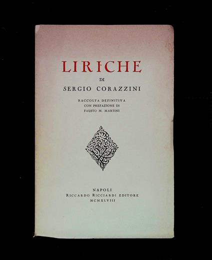 Liriche - Sergio Corazzini - copertina