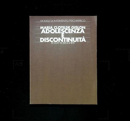 Adolescenza e discontinuità - copertina