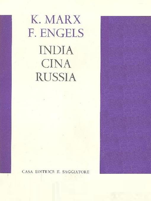 India Cina Russia - Karl Marx - copertina
