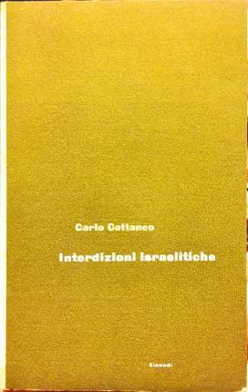 Interdizioni israelitiche - Carlo Cattaneo - copertina