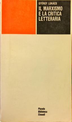 Il marxismo e la critica letteraria - György Lukács - copertina