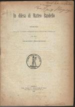 In difesa di Matteo Bandello