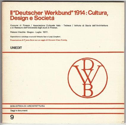 Il "Deutscher Werkbund". 1914: Cultura, Design e società - copertina