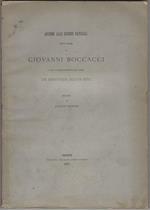 Accenni alle scienze naturali nelle opere di Giovanni Boccacci e più particolarmente del libro De montibus, silvis etc