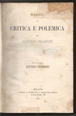 Saggi di critica e polemica