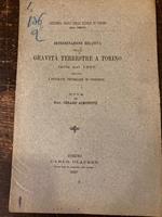 Determinazione relativa della gravità terrestre a Torino fatta nel 1896 mediante l'apparato pendolare Sterneck