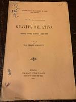 Determinazione della gravità relativa a Genova, Savona, Albenga e San Remo