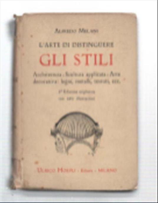 L' arte Di Distinguere Gli Stili. Architettura - Scultura Applicata - Arte Dec.. - Alfredo Melani - copertina