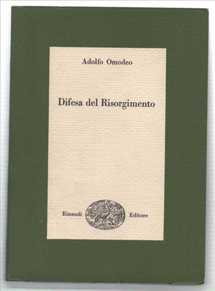 Difesa Del Risorgimento - Adolfo Omodeo - copertina