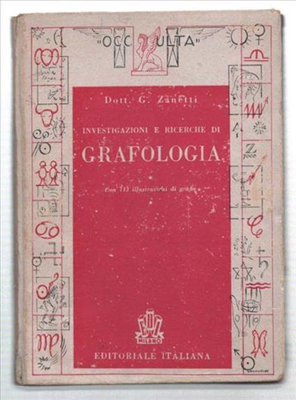 Investigazioni E Richerche Di Grafologia - G. Zanetti - copertina