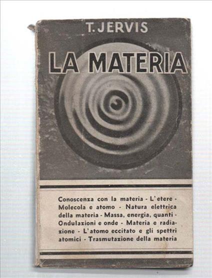 La Materia - Tommaso Jervis - copertina