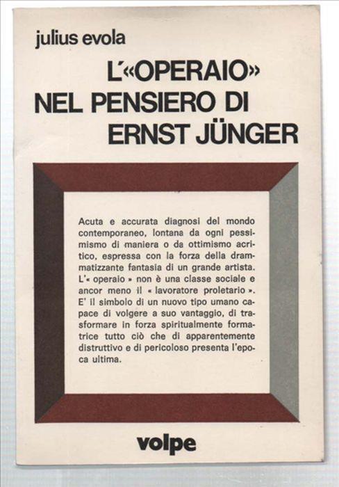 L' "Operaio" Nel Pensiero Di Ernst Jünger - copertina