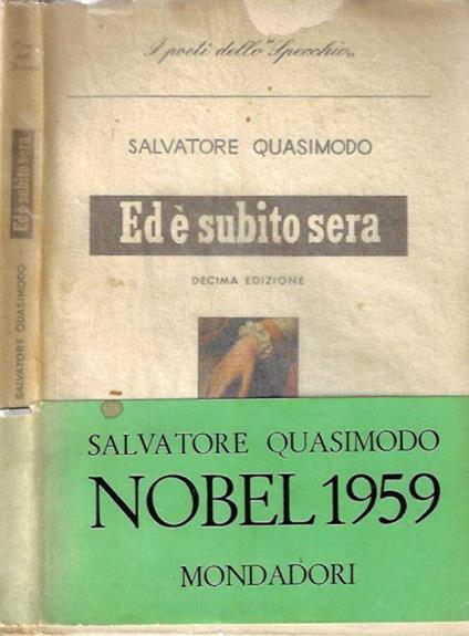 Ed è subito sera - Salvatore Quasimodo - copertina
