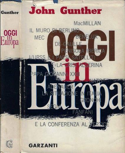 Oggi in Europa - John Gunther - copertina