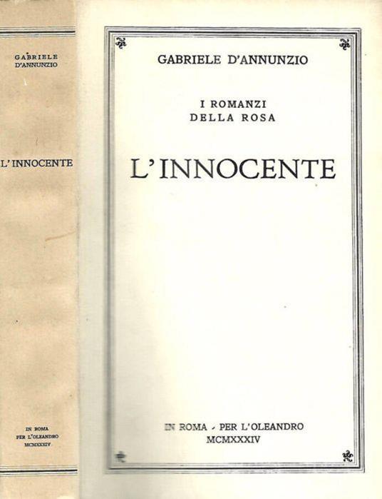 L' Innocente - Gabriele D'Annunzio - copertina