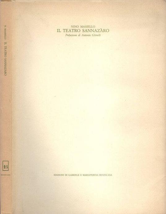 Il Teatro Sannazaro - Nino Masiello - copertina