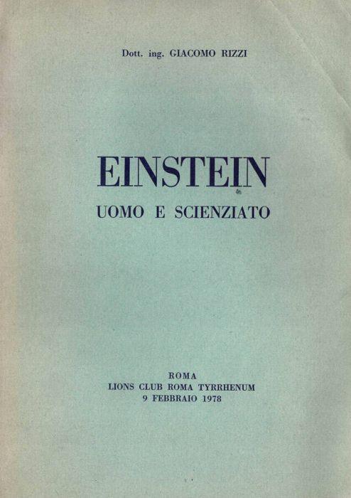 Einstein. Uomo e scienziato - Giacomo Rizzi - copertina