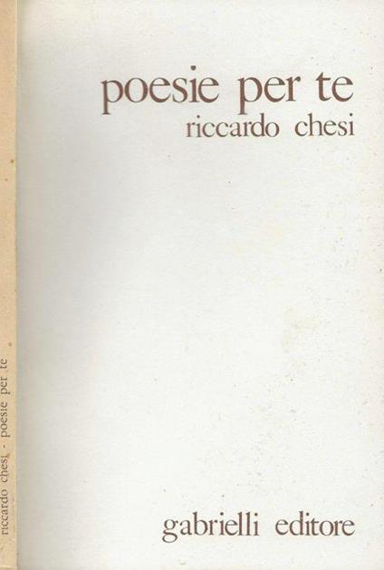 Poesie per te - Riccardo Chesi - copertina