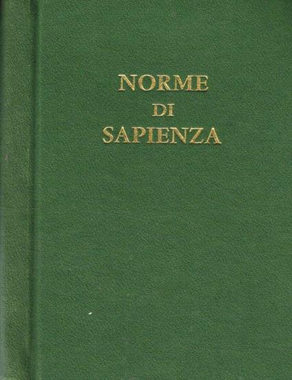 Norme di sapienza - copertina