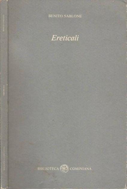 Ereticali - Benito Sablone - copertina