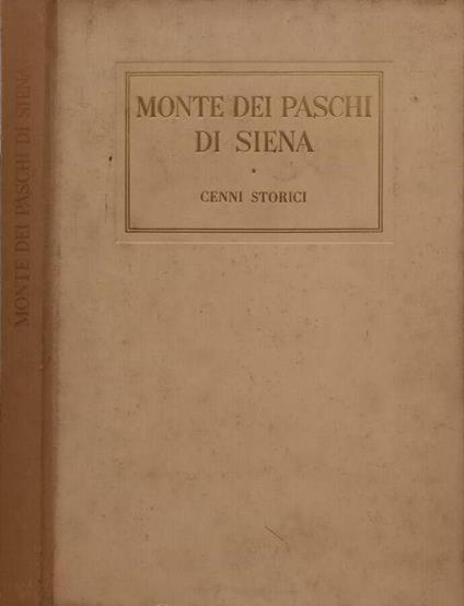 Monte dei Paschi di Siena - copertina