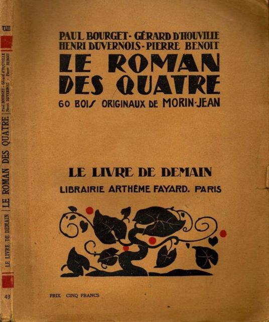 Le roman des quatre - Paul Bourget - copertina