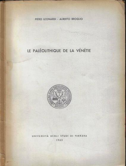 Le paléolithique de la Vénétie - copertina