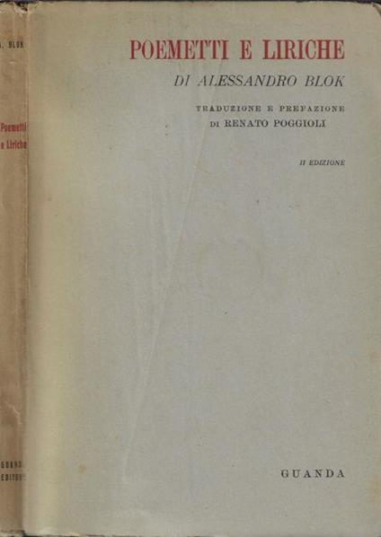 Poemetti e liriche - copertina