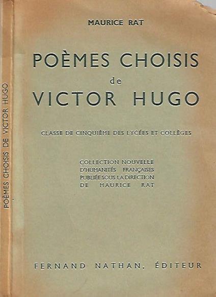 Poemes Choisis de Victor Hugo - Maurice Rat - copertina