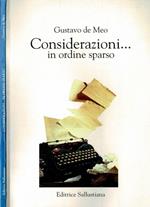 Considerazioni…in ordine sparso