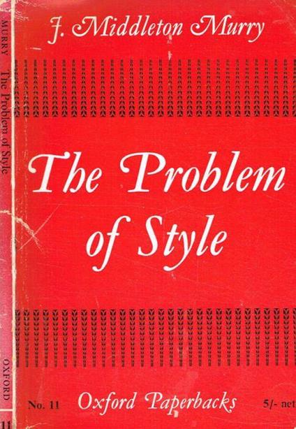 The problem of style - copertina