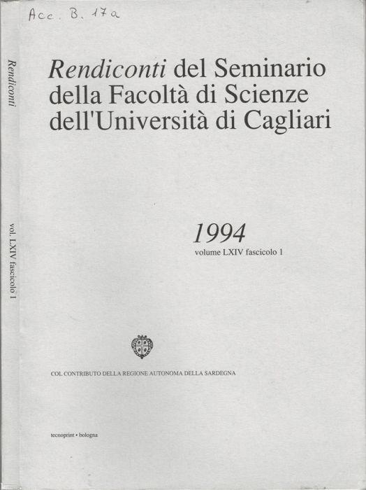 Rendiconti del Seminario della Facoltà di Scienze dell'Università di Cagliari - copertina