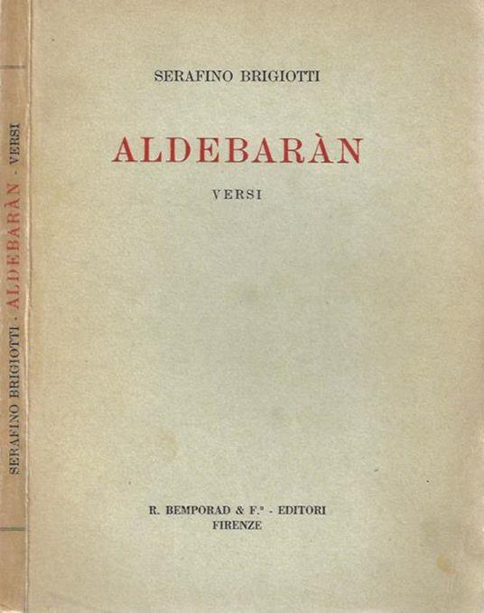 Aldebaran - Serafino Brigiotti - copertina