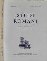 Studi romani anno 1978 N. 1, 2, 3, 4 (annata completa)