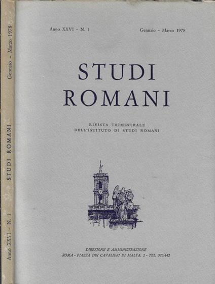 Studi romani anno 1978 N. 1, 2, 3, 4 (annata completa) - Pietro Romanelli - copertina