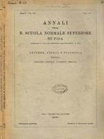 Annali della R.Scuola Normale Superiore di Pisa. Serie II vol.XII, fasc.I/II, III, 1943
