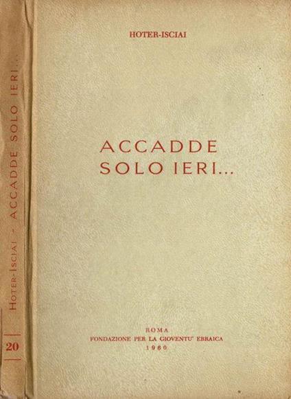 Accadde solo ieri… - copertina